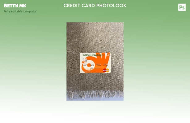 модерен стил Албанија Intesa Sanpaolo Bank Mastercard photolook преден шаблон